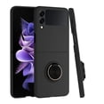 thumbnail image 2 of For Samsung Z Flip 7FE / Flip 6 Chief Premium Matte Magnetic Ring Stand Hybrid Case Cover - Black, 2 of 3