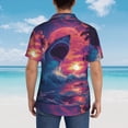 thumbnail image 3 of Lsque Hawaiian Island Beach Shark pattern Hawaiian Shirt for Men, Unisex Summer Beach Casual Short Sleeve Button Down Shirts-X-Large, 3 of 9