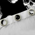 thumbnail image 4 of Manfei Hippie Sugar Skull Black Out Curtains, Gothic Skeleton Curtains Pack of 2 (42x63 Each), Happy Halloween Bedroom Curtains, Luxury Room Decor, 4 of 6