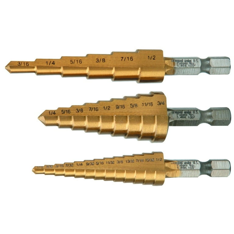 Step Drill Bit Set Titanium Coated High Speed Steel Drill - Temu