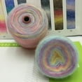 thumbnail image 1 of 500g Rainbow Gradient Color Sprayed Mohair Yarn Segment Dyed Rainbow Puffy Yarn Plush Fine Baby Wool Crochet Hand Knitting Line, 1 of 7