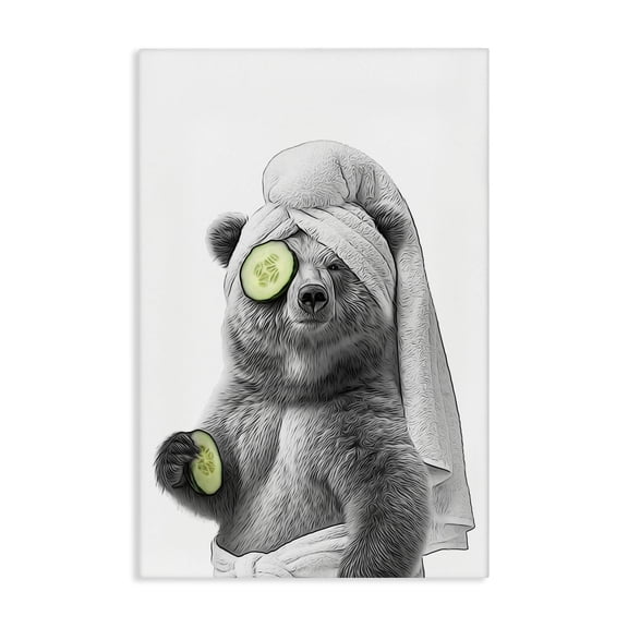 Stupell Industries Contemporary Fun Bear Face Mask Canvas Art, 16 x 24, by Annalisa Latella