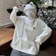 thumbnail image 2 of Sudaderas con capucha de lana Sudadera con capucha de rana Invierno Cálido Grueso Suelto Sudadera de gran tamaño Outwear con capucha, 2 of 5