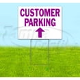 thumbnail image 1 of Customer Parking Up (18" x 24") Yard Sign, Includes Metal Step Stake, 1 of 6