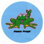 Peace Frogs Blue Button PB4481