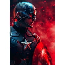 Captain America Diamond Painting Kits for Adults, DIY Diamond Art Painting Kits for Beginner, 5D Full Drill Gem Art Painting Crafts for Home Wall Decor Gift 12‘’x16‘’