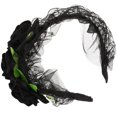 thumbnail image 3 of Elegant Flower Lace Headband with Roses for Women – Durable Floral Hair Accessory for Parties, Cosplay, Celebrations, Homecoming and Dance Events, 3 of 5