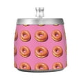 thumbnail image 7 of Yayeee Ashtray with Lid for Cigarette Smokeless Stainless Steel Home Ash Holder, Pink Doughnuts, 7 of 7