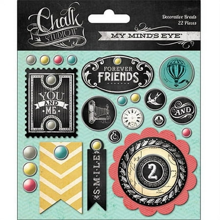 Chalk Studio 2 Decorative Brads, 22pk