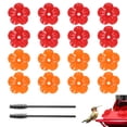 thumbnail image 1 of Uxcell 16-Pack Flores de Repuesto para Alimentador de Colibríes, Partes de Alimentación de Plástico para Colibríes con 2 Cepillos de Limpieza [Rojo, Naranja], 1 of 6
