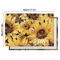 thumbnail image 6 of Yellow Sunflower Art Pattern Summer Placemats Table Placemats Set Of 4-Linen Kitchen Washable Placemats Table Mats 11.8"x17.7" Non-Slip Heat Resistant, 6 of 6