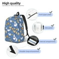 thumbnail image 4 of Honeii Chicken Family Print Canvas College Laptop Backpack, Durable Rucksack Travel Notebook Bag School Backpack Book Bag for Men Women-Small, 4 of 7