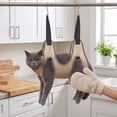 thumbnail image 6 of YZAPOII Pet Grooming Hammock for Cats Dogs, Breathable Sling for Nail Trimming and Bathing, Gray, 6 of 6