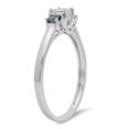 thumbnail image 4 of Dazzlingrock Collection 0.45 Carat (ctw) 10K Princess Diamond Ladies 3 Stone Engagement Ring 1/2 CT, White Gold, Size 9, 4 of 4