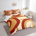 thumbnail image 3 of Homewish Abstract Circle Stripes Bedding Comforter Set 7 Pieces for Female Men Women,Retro Geometric Lines Full Bedding Set Lightweight,Minimalist Mid Century Fitted Sheet Flat Sheet, 3 of 8