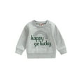 thumbnail image 1 of Faithtur Baby Girls Boys Sweatshirt, Long Sleeve Crew Neck Letters Print Fall Pullover Tops, 1 of 9