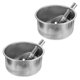 thumbnail image 1 of Wear Resistance Pig Water Bowl Stainless Steel Automatic Watering Livestock Horses Splash-proof 2Pcs, 1 of 4