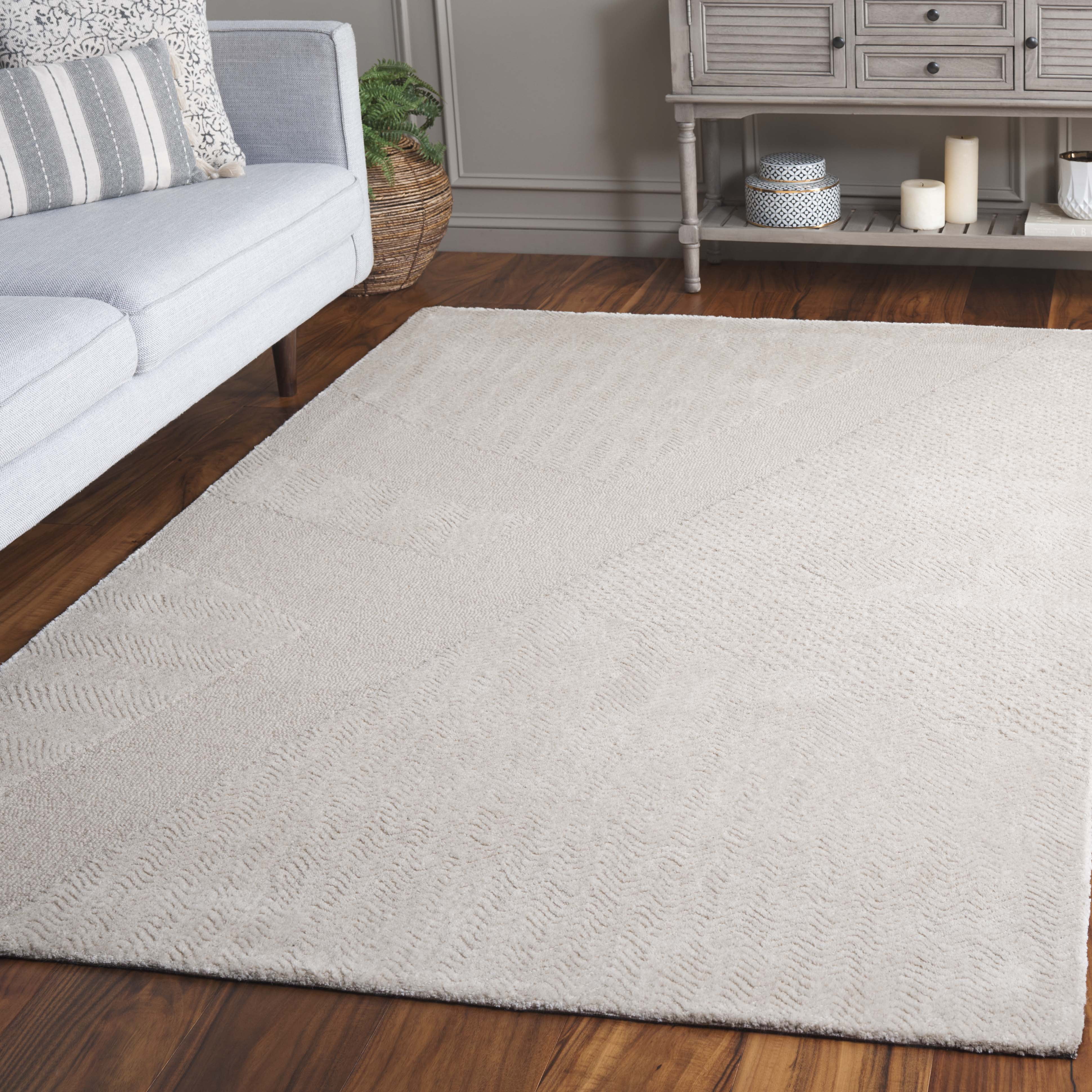 SAFAVIEH Pine Emir Solid Area Rug, Ivory, 3' x 5'