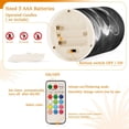 thumbnail image 4 of Flickering Flameless LED Candles set of 2 Battery Operated 18-Key Remotes Timer Halloween Fall Decor Cat with Glasses D3''xH4''5'', 4 of 7
