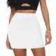 thumbnail image 2 of Gibobby faldas de mezclilla para mujer Falda corta ajustada con cintura elástica a la moda para mujer(Blanco， XL), 2 of 5