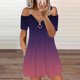 thumbnail image 1 of WILLBEST Maxi Vestidos de Mujer Moda Mujer Casual Cuello En V Manga Corta Correa Espalda Abierta Sexy Vestido con Cremallera Grande​​, 1 of 3