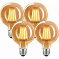 thumbnail image 1 of Vintage E27 LED Bulb, Vintage E27 Bulb 4W G80, Vintage E27 Bulb Warm White 2700K, Vintage LED Bulb Ideal for Pendant Lamp, Table Lamp, Wall Lamp - 4 P, 1 of 4