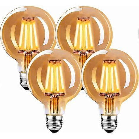 Vintage E27 LED Bulb, Vintage E27 Bulb 4W G80, Vintage E27 Bulb Warm White 2700K, Vintage LED Bulb Ideal for Pendant Lamp, Table Lamp, Wall Lamp - 4 P