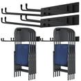thumbnail image 1 of Neiteli Folding Chair Rack,Metal Folding Chair Storage Rack - 2-Pack,Heavy Duty Design,Garage Organization & Foldable Chair Hanger, 1 of 7