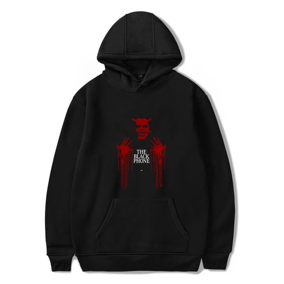 Black Phone Movie Merch Horror Graphic Printed Character Hoodie Long Sleeve Pullovers Unisex Casual Outfits