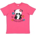 thumbnail image 3 of Inktastic Too Cute Baby Panda with Flowers Youth T-Shirt, 3 of 5