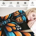 thumbnail image 3 of Orinice Butterflies Warm Lightweight Blanket Soft Fleece Throw Blanket for All Seasons - Decorative Cow Gifts Blanket for Bed, Couch, and Sofa 60x80in, 3 of 6