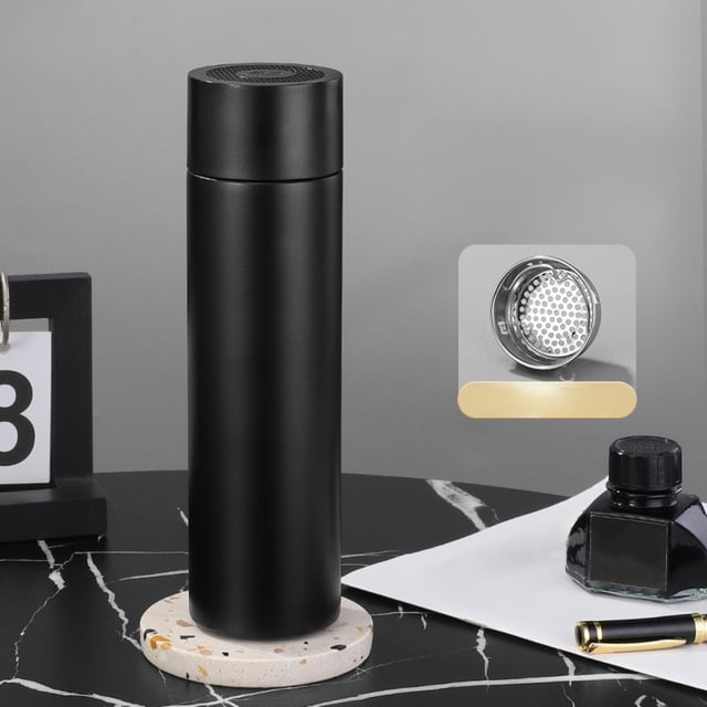 Vaso aislado al vacío de acero inoxidable 316 de 480 ml | Taza de viaje fría y caliente a prueba de fugas con colador de té | Diseño recto portátil | Retención de calor duradera de doble pared |