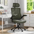 thumbnail image 4 of Ergonomic Office Chair with Adjustable Headrest & Lumbar Support -  Back Desk Chair with Flip-Up Arms  Swivel Executive Computer Task Chair, 4 of 6