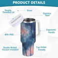 thumbnail image 2 of Yayeee 40oz Stainless Steel Tumbler with Straw and Handle Double-Wall Insulated Travel Water Bottle, Trees in The Night, 2 of 8