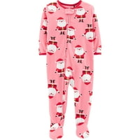 Child of Mine by Carter's Christmas Microfleece Footed Blanket Sleeper (Baby Girls & Toddler Girls)