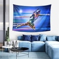 thumbnail image 1 of Superhero Girl Fantasy Wall Decor Tapestry , Room Bedroom Wall Hangings Tapestry Running Lights Space,60" X 40", 1 of 9
