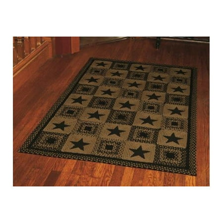 Bathroom Carpet Runners IHF HOME DECOR Primitive Country Style Star Black Design 20