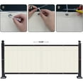 thumbnail image 5 of SUNNY GUARD Balcony Privacy Screen 2.6/3/3.3 ft x 10/16/20 ft Apartments Railing Screen Fence for Outdoor Patio Deck Backyard Porch, 3'x16'Cream, 5 of 6