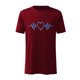 thumbnail image 4 of Hombres manga corta casual electrocardiograma impresión cuello redondo pulóver camiseta blusa Pompotops oipoqjl4074, 4 of 4