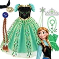 thumbnail image 2 of Disfraz de Elsa y Anna de Frozen para Halloween de Disney para niñas, vestido de princesa para fiesta de cumpleaños, ropa para niños para fiesta de carnaval, 2 of 4