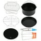 thumbnail image 1 of 7 pulgadas 7 unids/set accesorios para freidora de aire Kit Pizza Pan pastel barril soporte de Metal Clip de comida, 1 of 8