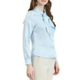 thumbnail image 4 of Allegra K Women's Button Down Shirt Tie Neck Satin Blouse Business Casual Tops, 4 of 6