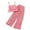 Pink, variant on Kids Clothes Girl Set Baby Girl Clothes Toddler Girl Summer Outfits Sleeveless Ruffle Halt Er Tops Wide Leg Pants Kids Clothing Set