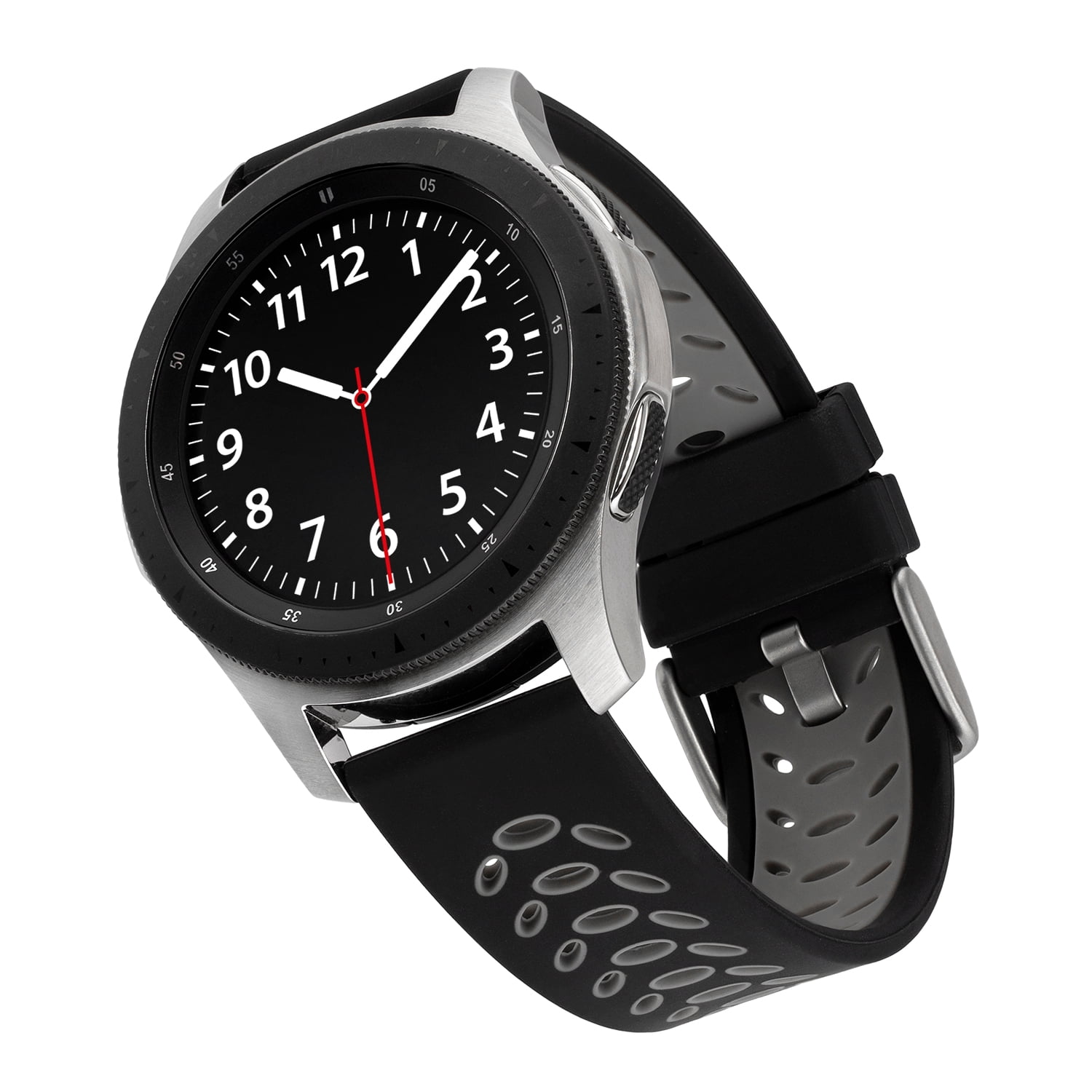 WITHit Black/Gray Sport Silicone Band for 22mm Samsung Universal Watch