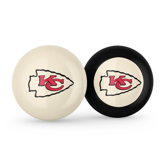 Imperial Kansas City Chiefs Logo Cue Ball & 8 Ball Combo Set
