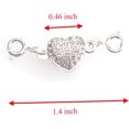 thumbnail image 4 of Collar y Pulsera con Conector Cerrado Suyoo 2 Piezas con Extensor de Cadena de Diamantes en Forma de Corazón, 4 of 5
