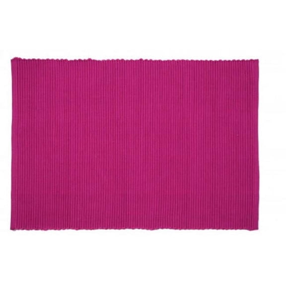 Mr. MJs Trading AG-01322S-4 19 in. Ribbed Placemats, Magenta - Set of 4