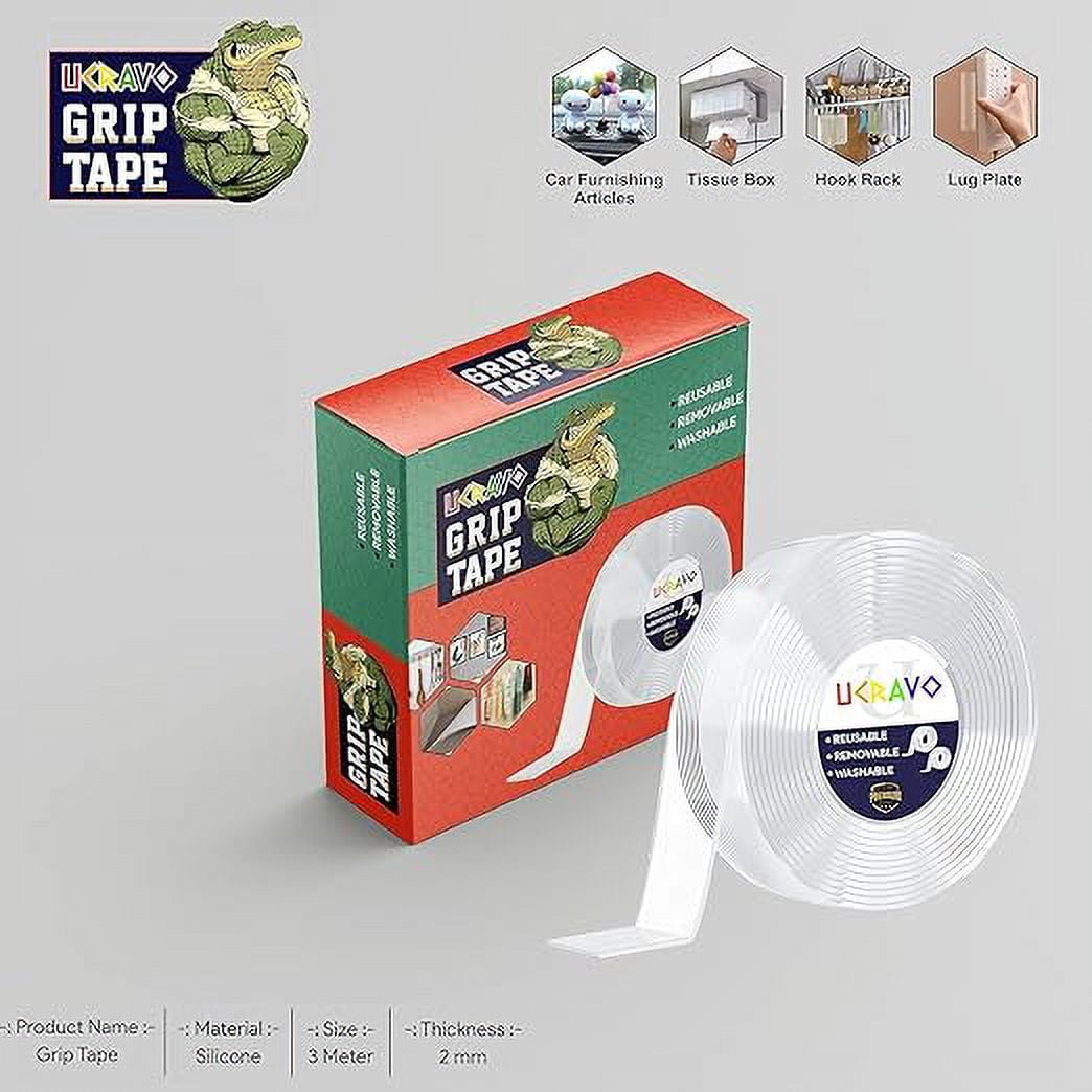 UCRAVO Double-Sided Heavy-Duty Multipurpose Removable Tape