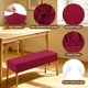 thumbnail image 2 of Funda de banco Jacquard Uxcell, 49 - 63" Funda de asiento de banco sólida, extraíble y lavable para banquete/dormitorio/piano [Fucsia, L], 2 of 6
