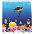 thumbnail image 3 of Ambesonne Ocean Shower Curtain, Deep Sealife Fish Moss, 69"Wx70"L, Multicolor, 3 of 3